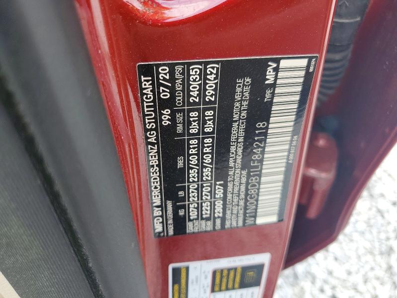 Aukcja sprzedaży 2020 Mercedes-benz Glc, vin: W1N0G8DB1LF842118, numer aukcji: 52670116