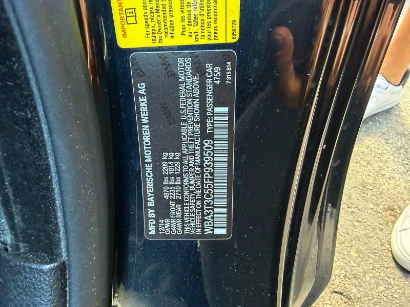 2015 Bmw 435 მანქანა იყიდება აუქციონზე, vin: WBA3T3C55FP939509, აუქციონის ნომერი: 53950896
