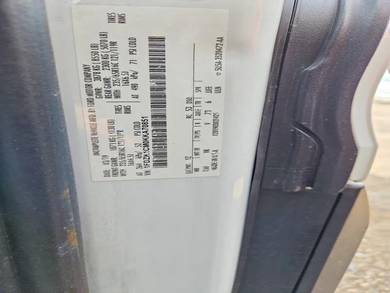 2019 Ford Transit მანქანა იყიდება აუქციონზე, vin: 1FDZK1CM0KKA70851, აუქციონის ნომერი: 54693026