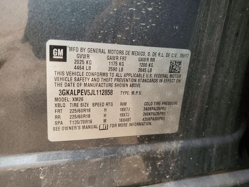 Aukcja sprzedaży 2018 Gmc Terrain, vin: 3GKALPEV5JL112858, numer aukcji: 53835416