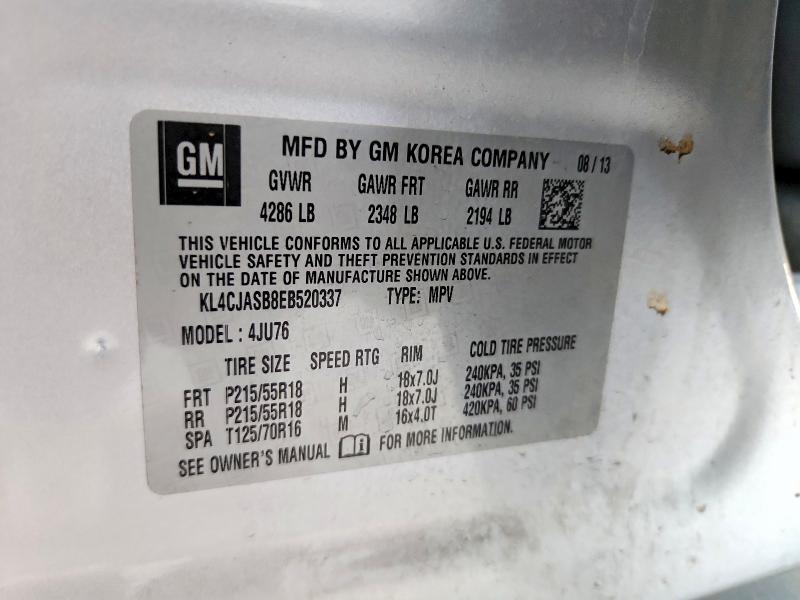 Продаж на аукціоні авто 2014 Buick Encore, vin: KL4CJASB8EB520337, номер лоту: 55355986