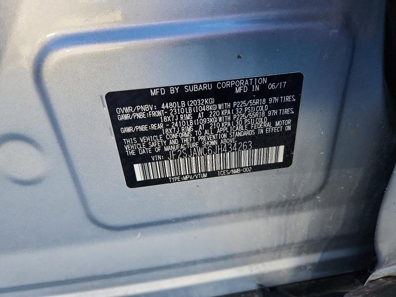 Aukcja sprzedaży 2018 Subaru Forester, vin: JF2SJAWC6JH434263, numer aukcji: 52657906