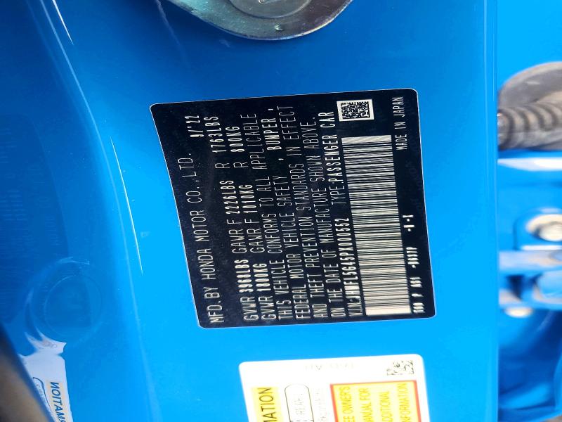 2023 Honda Civic მანქანა იყიდება აუქციონზე, vin: JHMFL5G45PX000552, აუქციონის ნომერი: 55179566