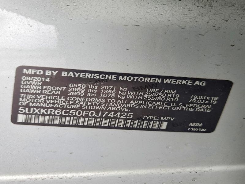 Продажа на аукционе авто 2015 Bmw X5, vin: 5UXKR6C50F0J74425, номер лота: 53691776
