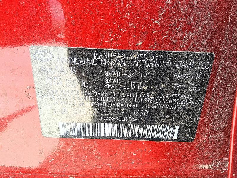 Продажа на аукционе авто 2018 Hyundai Sonata, vin: 5NPE24AA7JH701850, номер лота: 52590606