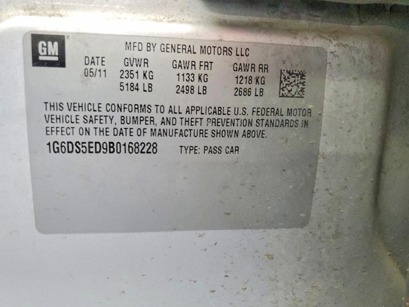 53565436 :رقم المزاد ، 1G6DS5ED9B0168228 vin ، 2011 Cadillac Cts مزاد بيع