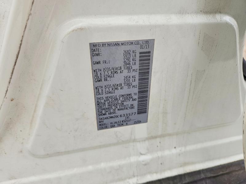 Продаж на аукціоні авто 2013 Nissan Pathfinder, vin: 5N1AR2MN2DC633577, номер лоту: 52603566