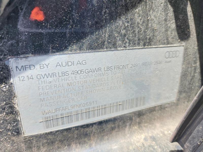 Продажа на аукционе авто 2015 Audi 200, vin: WAUFFAFL9FN025911, номер лота: 55305536