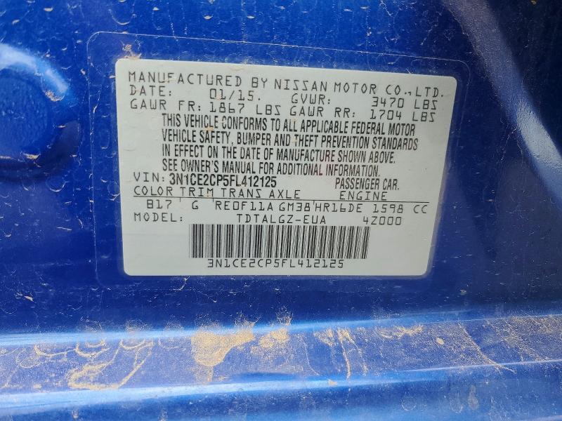 Продаж на аукціоні авто 2015 Nissan Versa Note, vin: 3N1CE2CP5FL412125, номер лоту: 53671396