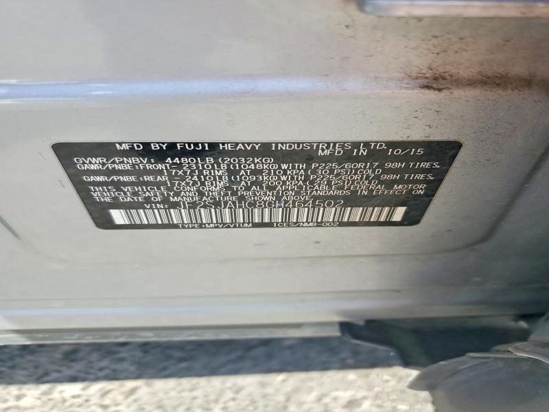 Aukcja sprzedaży 2016 Subaru Forester, vin: JF2SJAHC8GH464502, numer aukcji: 55215626