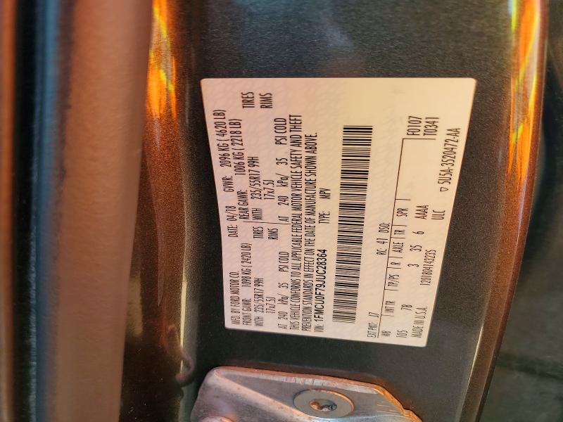 Продаж на аукціоні авто 2018 Ford Escape, vin: 1FMCU0F79JUC28364, номер лоту: 54891196