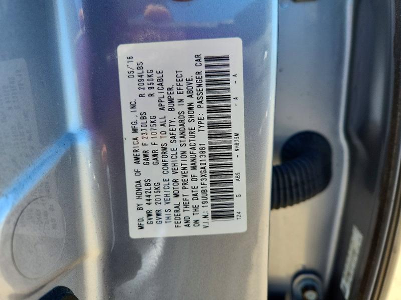52874346 :رقم المزاد ، 19UUB1F3XGA013881 vin ، 2016 Acura Tlx مزاد بيع