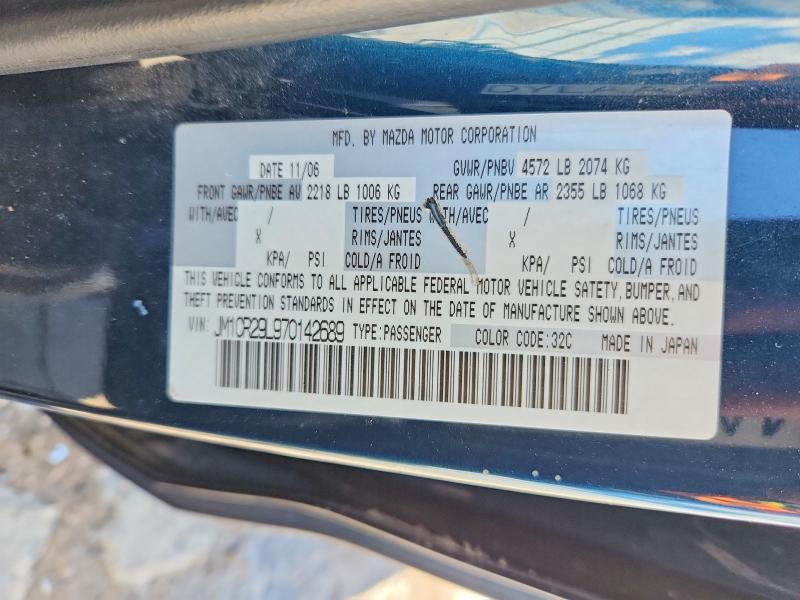 Aukcja sprzedaży 2007 Mazda 5, vin: JM1CR29L970142689, numer aukcji: 51482036