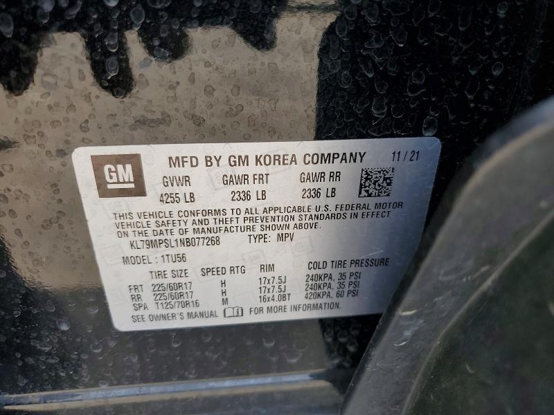 Продаж на аукціоні авто 2022 Chevrolet Trailblazer, vin: KL79MPSL1NB077268, номер лоту: 52126606
