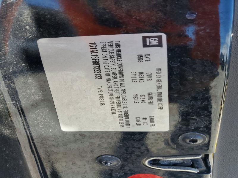 2008 Chevrolet Cobalt მანქანა იყიდება აუქციონზე, vin: 1G1AL18F887322133, აუქციონის ნომერი: 52359656