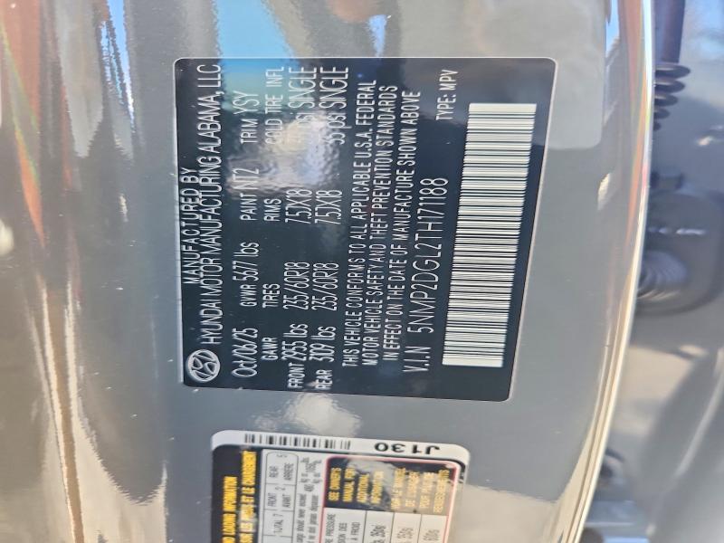 2026 Hyundai Santa Fe მანქანა იყიდება აუქციონზე, vin: 5NMP2DGL2TH171188, აუქციონის ნომერი: 52885976