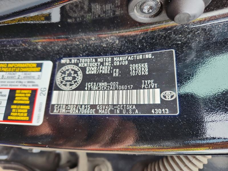 Продажа на аукционе авто 2010 Toyota Camry, vin: 4T1BK3EK2AU106017, номер лота: 51170586