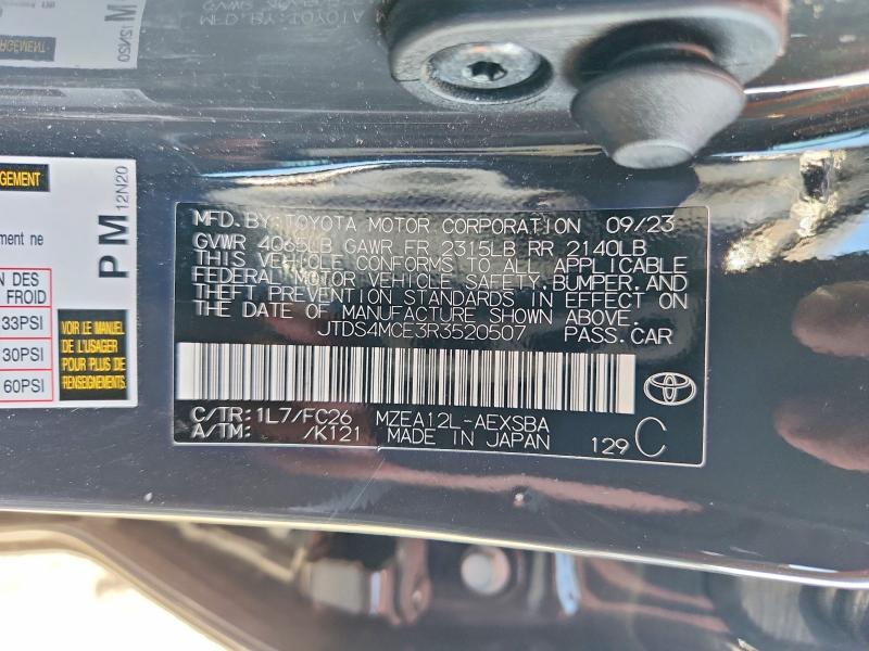 Продаж на аукціоні авто 2024 Toyota Corolla, vin: JTDS4MCE3R3520507, номер лоту: 53071236