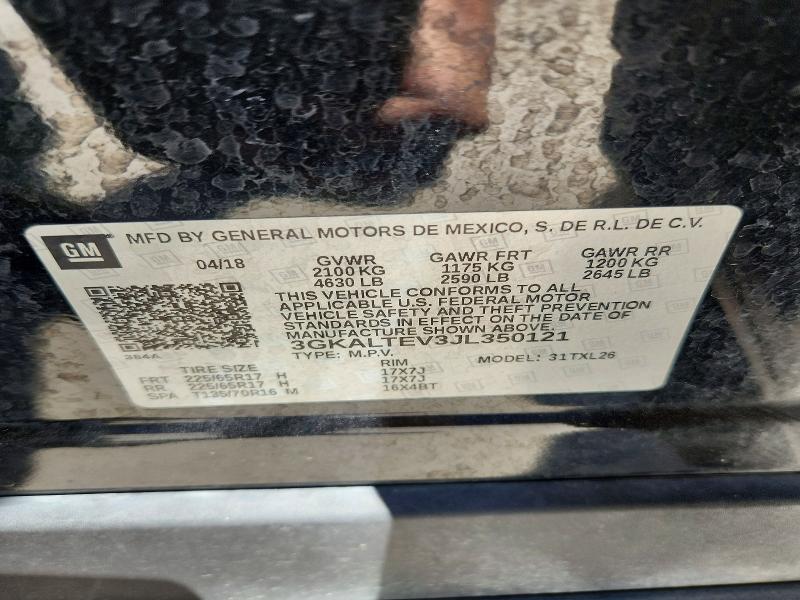 52838916 :رقم المزاد ، 3GKALTEV3JL350121 vin ، 2018 Gmc Terrain مزاد بيع