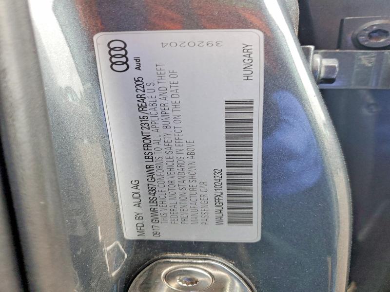 Продаж на аукціоні авто 2018 Audi A3, vin: WAUAUGFFXJ1024232, номер лоту: 53808106