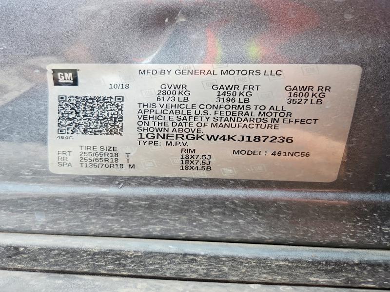 Продажа на аукционе авто 2019 Chevrolet Traverse, vin: 1GNERGKW4KJ187236, номер лота: 54647226