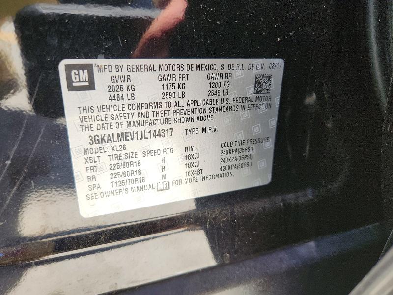 Aukcja sprzedaży 2018 Gmc Terrain, vin: 3GKALMEV1JL144317, numer aukcji: 52911046