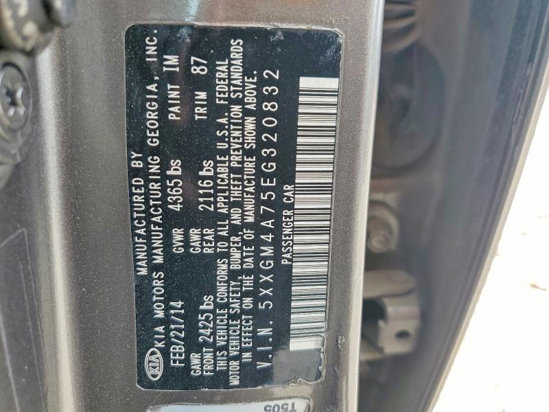 Aukcja sprzedaży 2014 Kia Optima, vin: 5XXGM4A75EG320832, numer aukcji: 54454286