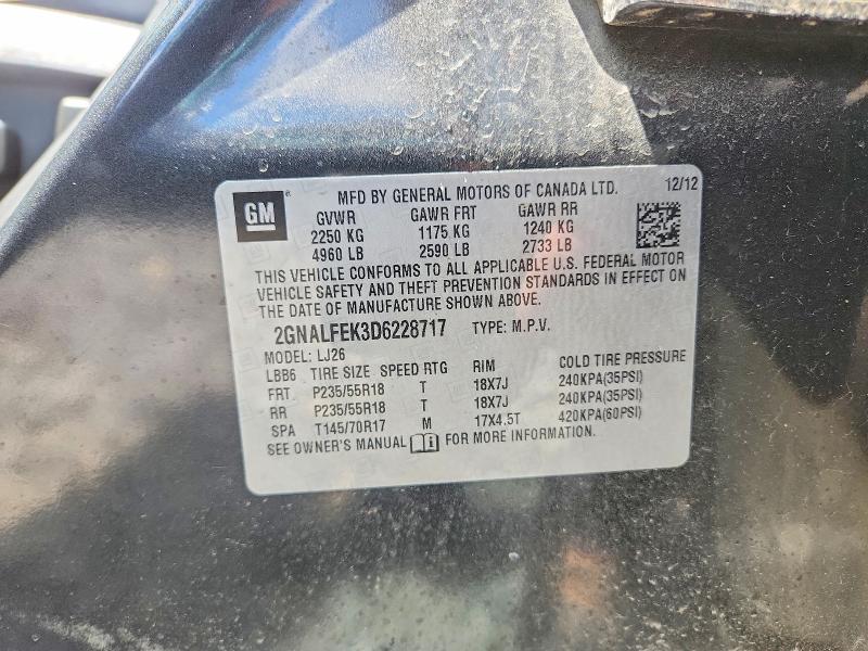Aukcja sprzedaży 2013 Chevrolet Equinox, vin: 2GNALFEK3D6228717, numer aukcji: 53445636