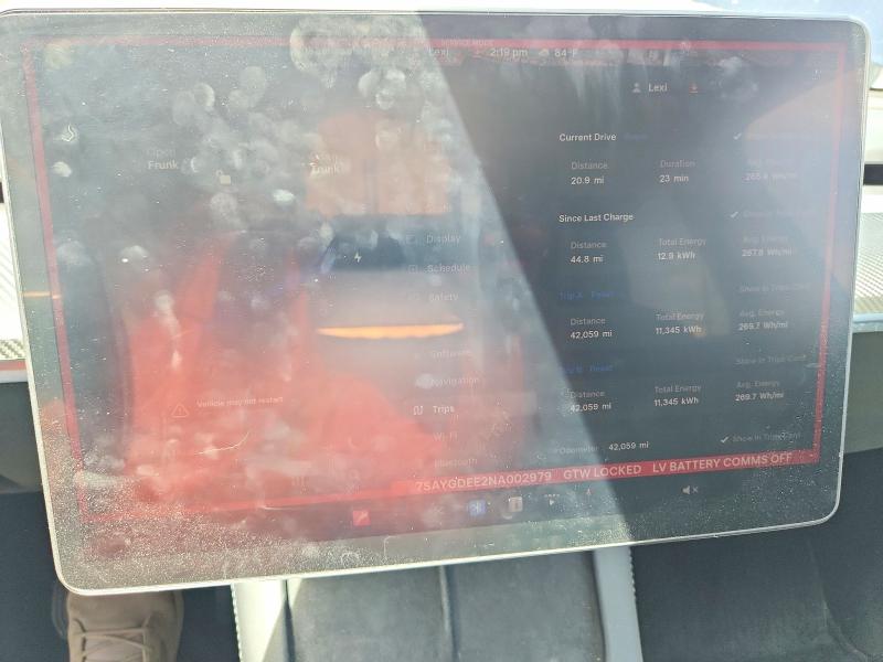 Продаж на аукціоні авто 2022 Tesla Model Y, vin: 7SAYGDEE2NA002979, номер лоту: 52051806