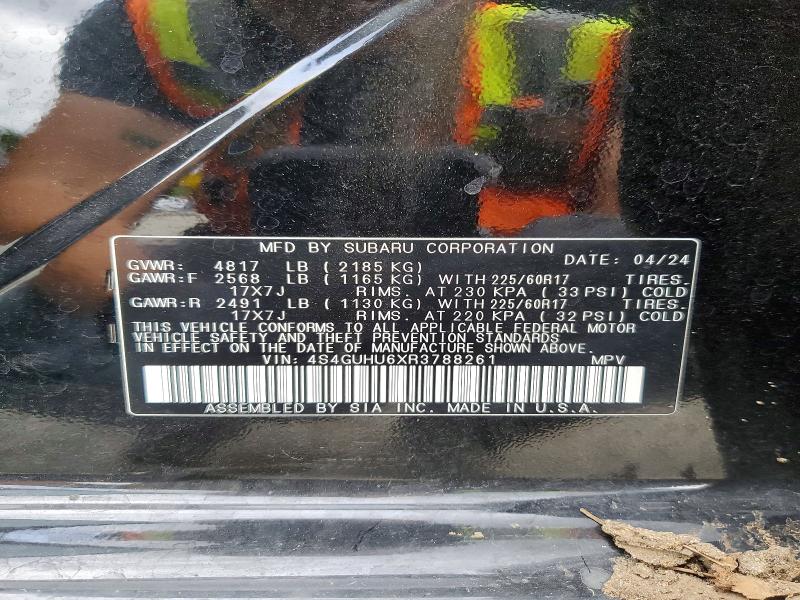 Продаж на аукціоні авто 2024 Subaru Crosstrek, vin: 4S4GUHU6XR3788261, номер лоту: 54182856