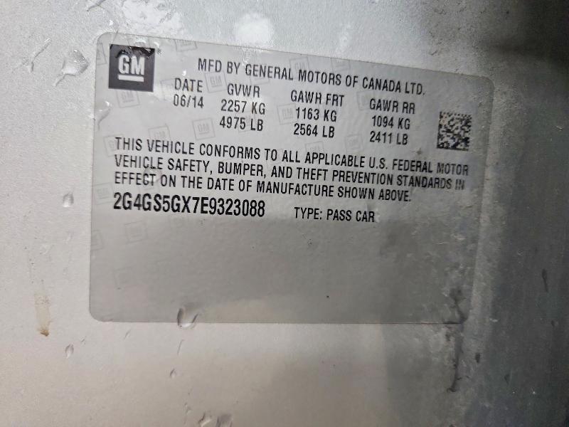 2014 Buick Regal მანქანა იყიდება აუქციონზე, vin: 2G4GS5GX7E9323088, აუქციონის ნომერი: 53594566