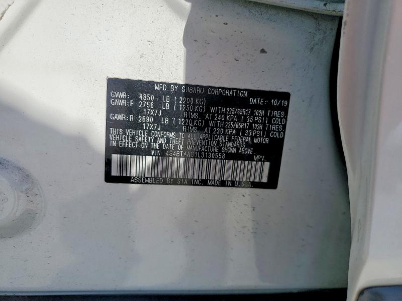 Aukcja sprzedaży 2020 Subaru Outback, vin: 4S4BTAAC1L3130558, numer aukcji: 53593436