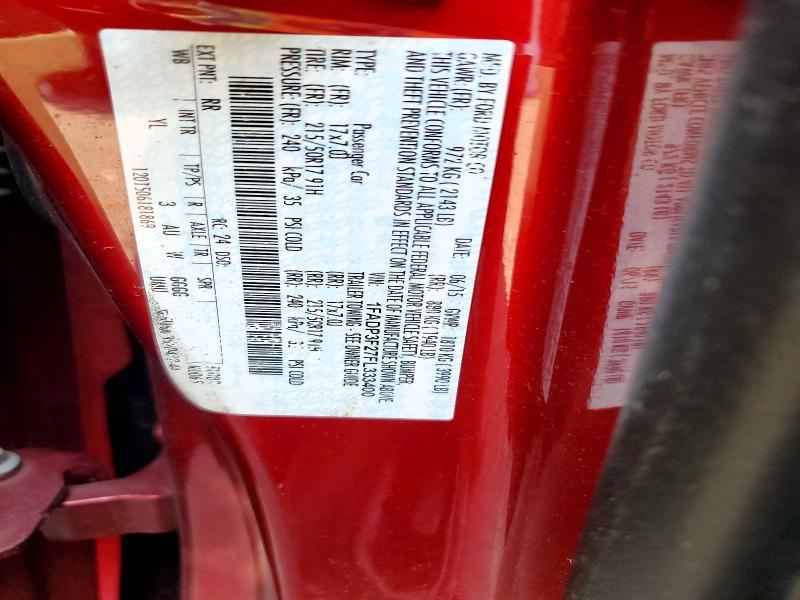 2015 Ford Focus მანქანა იყიდება აუქციონზე, vin: 1FADP3F27FL333400, აუქციონის ნომერი: 52477896