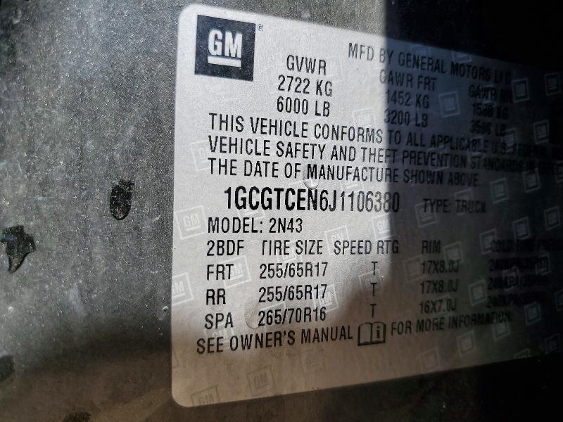 Продаж на аукціоні авто 2018 Chevrolet Colorado, vin: 1GCGTCEN6J1106380, номер лоту: 52716546