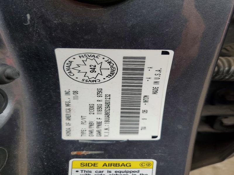 Продажа на аукционе авто 2009 Acura Tl, vin: 19UUA86529A801232, номер лота: 51981476