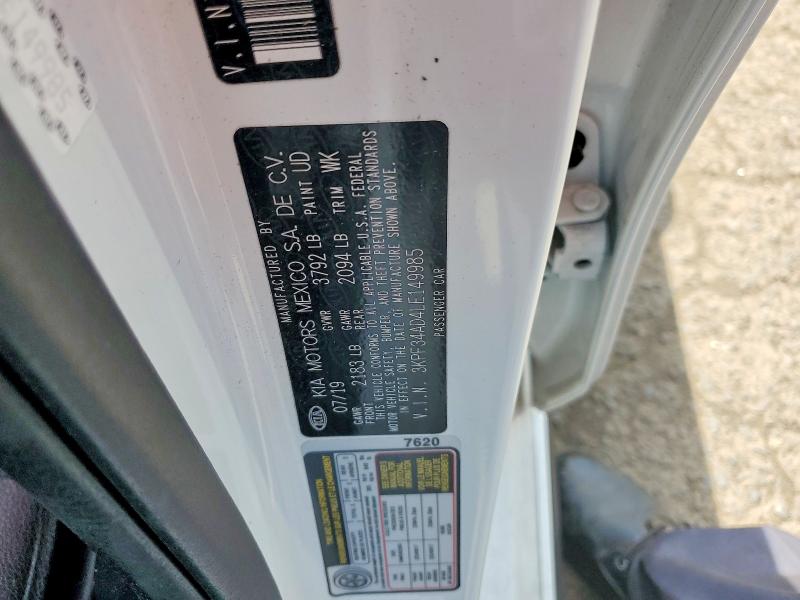54437526 :رقم المزاد ، 3KPF34AD4LE149985 vin ، 2020 Kia Forte مزاد بيع