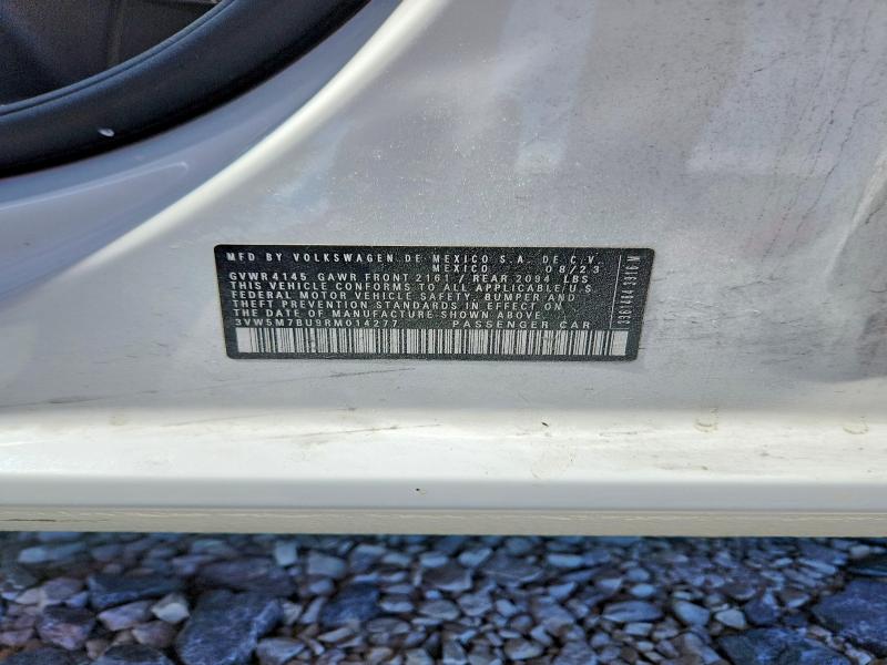 2024 Volkswagen Jetta მანქანა იყიდება აუქციონზე, vin: 3VW5M7BU9RM014277, აუქციონის ნომერი: 52602936