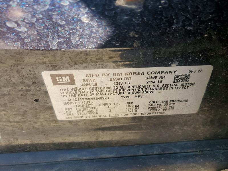 Продаж на аукціоні авто 2022 Buick Encore, vin: KL4CJASMXNB548223, номер лоту: 52273596