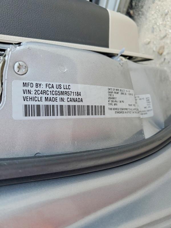 2021 Chrysler Voyager მანქანა იყიდება აუქციონზე, vin: 2C4RC1CG5MR571184, აუქციონის ნომერი: 54055456