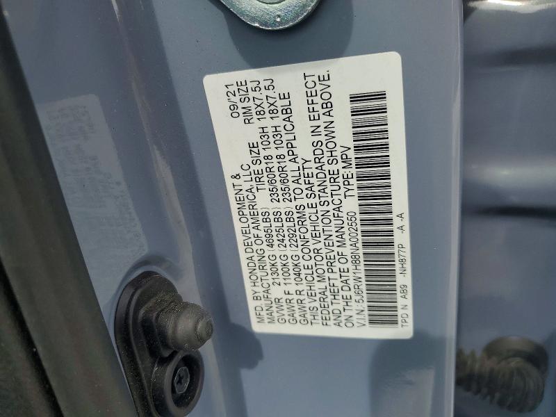 Aukcja sprzedaży 2022 Honda Cr-v, vin: 5J6RW1H88NA002550, numer aukcji: 53247226