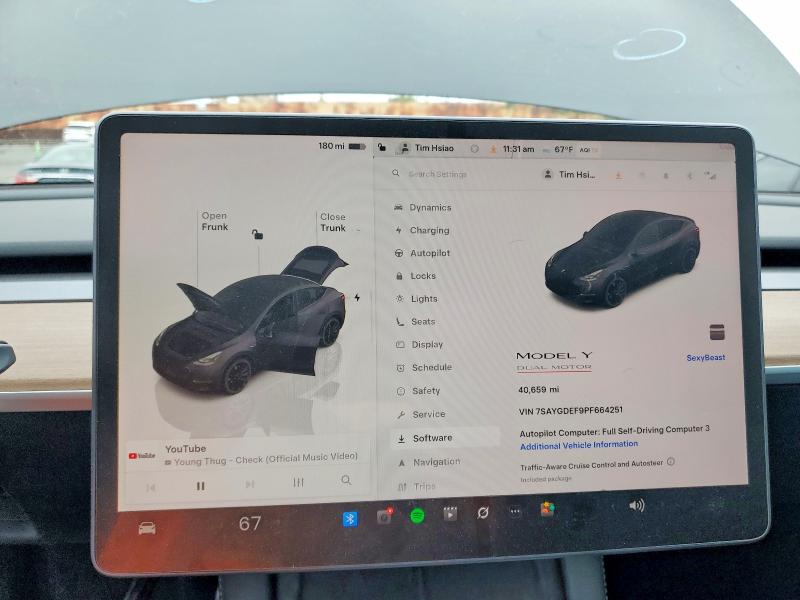 Aukcja sprzedaży 2023 Tesla Model Y, vin: 7SAYGDEF9PF664251, numer aukcji: 53281816