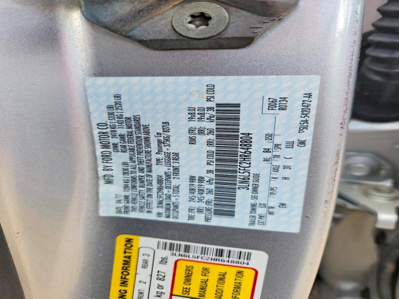 54887556 :رقم المزاد ، 3LN6L5FC2HR648804 vin ، 2017 Lincoln Mkz مزاد بيع