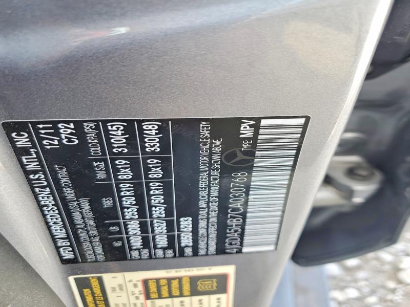 2012 Mercedes-benz Ml მანქანა იყიდება აუქციონზე, vin: 4JGDA5HB7CA030768, აუქციონის ნომერი: 52015326