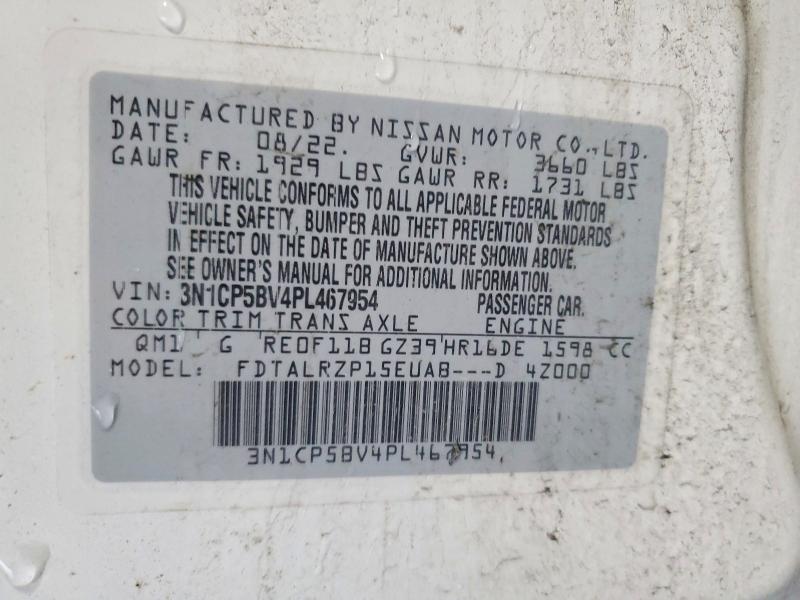 Продажа на аукционе авто 2023 Nissan Kicks, vin: 3N1CP5BV4PL467954, номер лота: 54723976