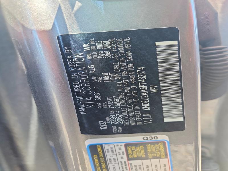 53129046 :رقم المزاد ، KNDEU2AA6P7432574 vin ، 2023 Kia Seltos مزاد بيع