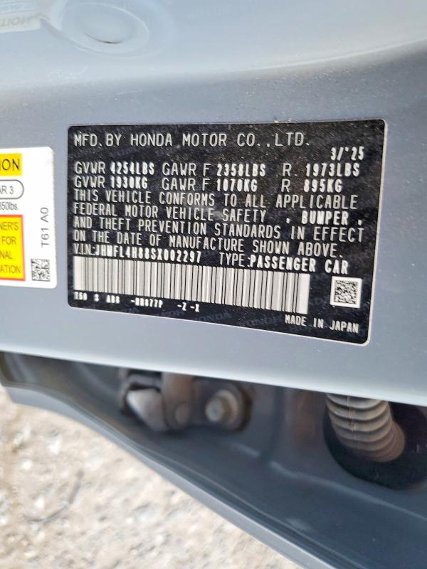 Aukcja sprzedaży 2025 Honda Civic, vin: JHMFL4H88SX002297, numer aukcji: 53282926
