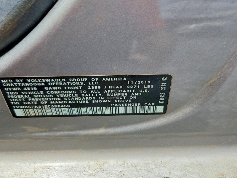 Aukcja sprzedaży 2014 Volkswagen Passat, vin: 1VWBS7A31EC050459, numer aukcji: 52756456