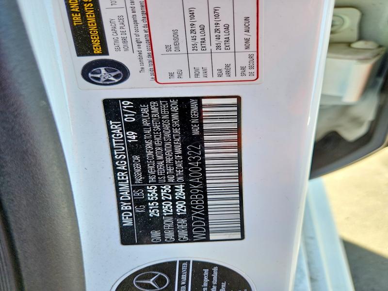Aukcja sprzedaży 2019 Mercedes-benz Amg Gt, vin: WDD7X6BB9KA004322, numer aukcji: 53122816