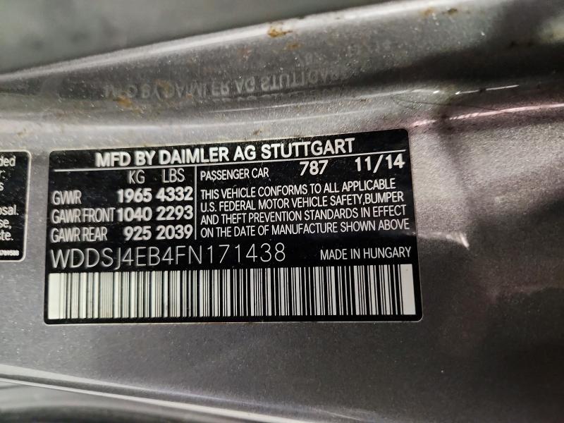 Aukcja sprzedaży 2015 Mercedes-benz Cla, vin: WDDSJ4EB4FN171438, numer aukcji: 53390466