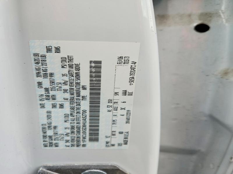Продаж на аукціоні авто 2017 Ford Escape, vin: 1FMCU0GD8HUA52700, номер лоту: 51540236